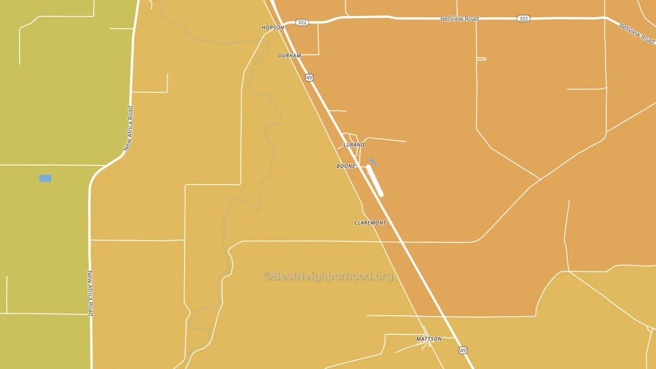 Boone, MS block-group voter-turnout map