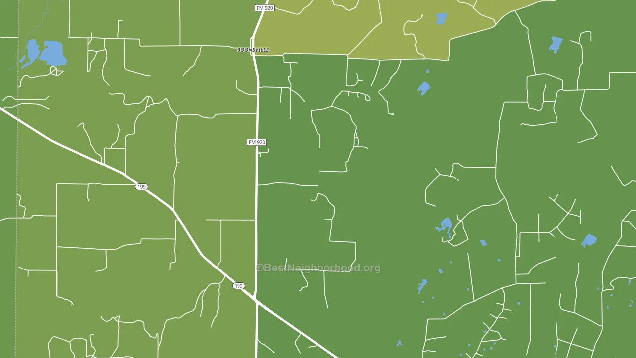 Boonsville, TX block-group voter-turnout map