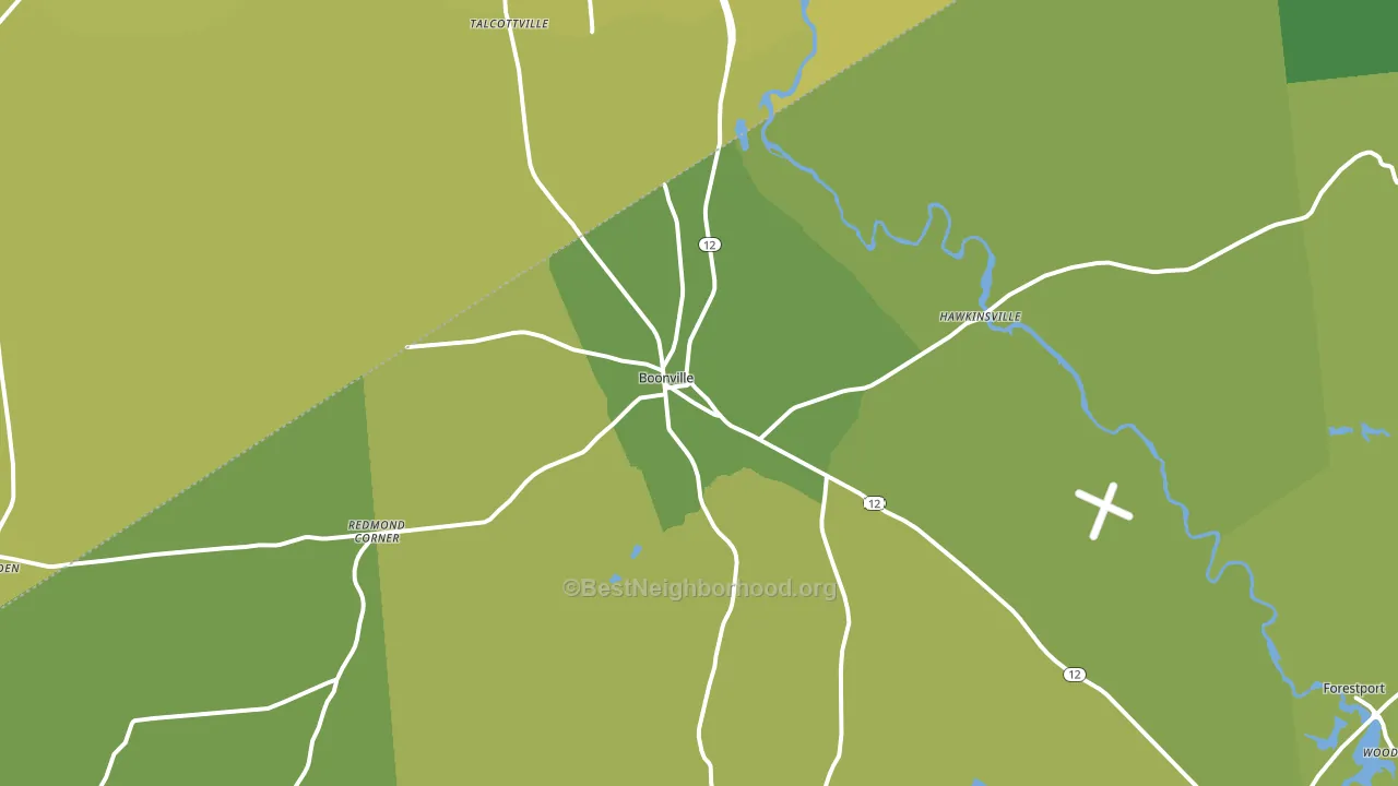Boonville, NY block-group voter-turnout map