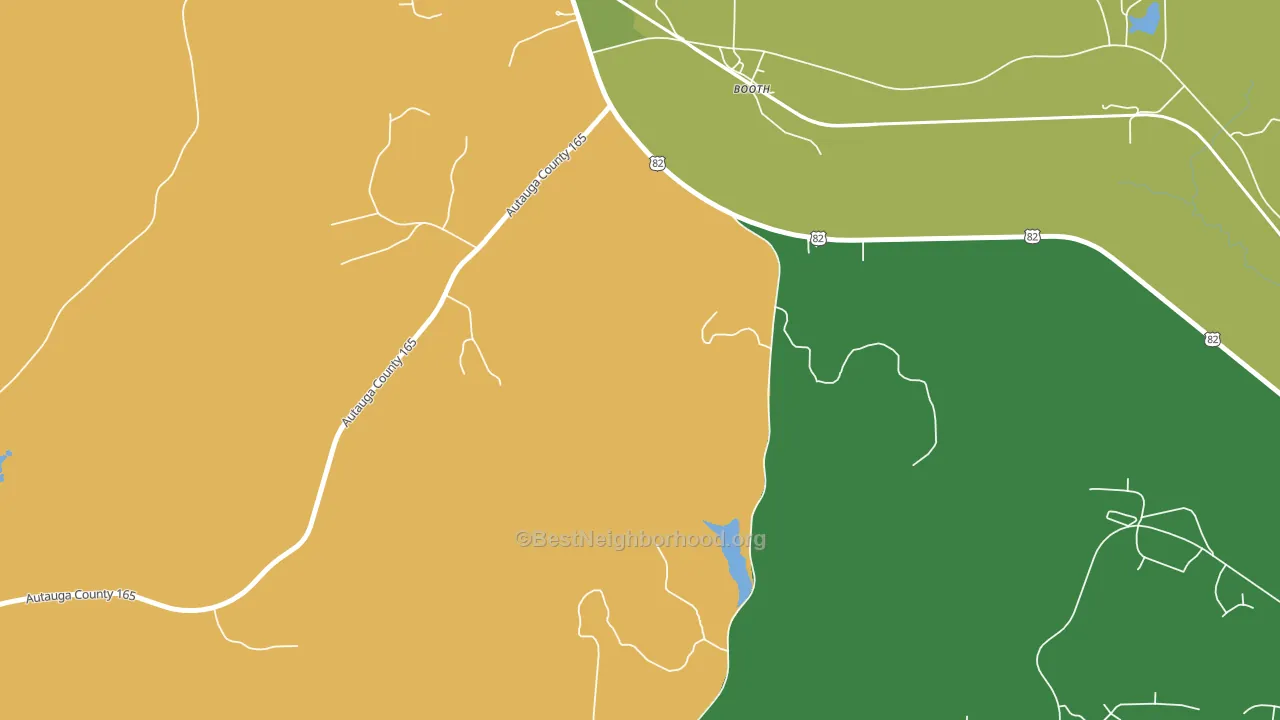 Booth, AL block-group voter-turnout map