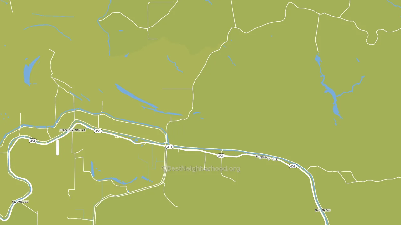 Bordelonville, LA block-group voter-turnout map