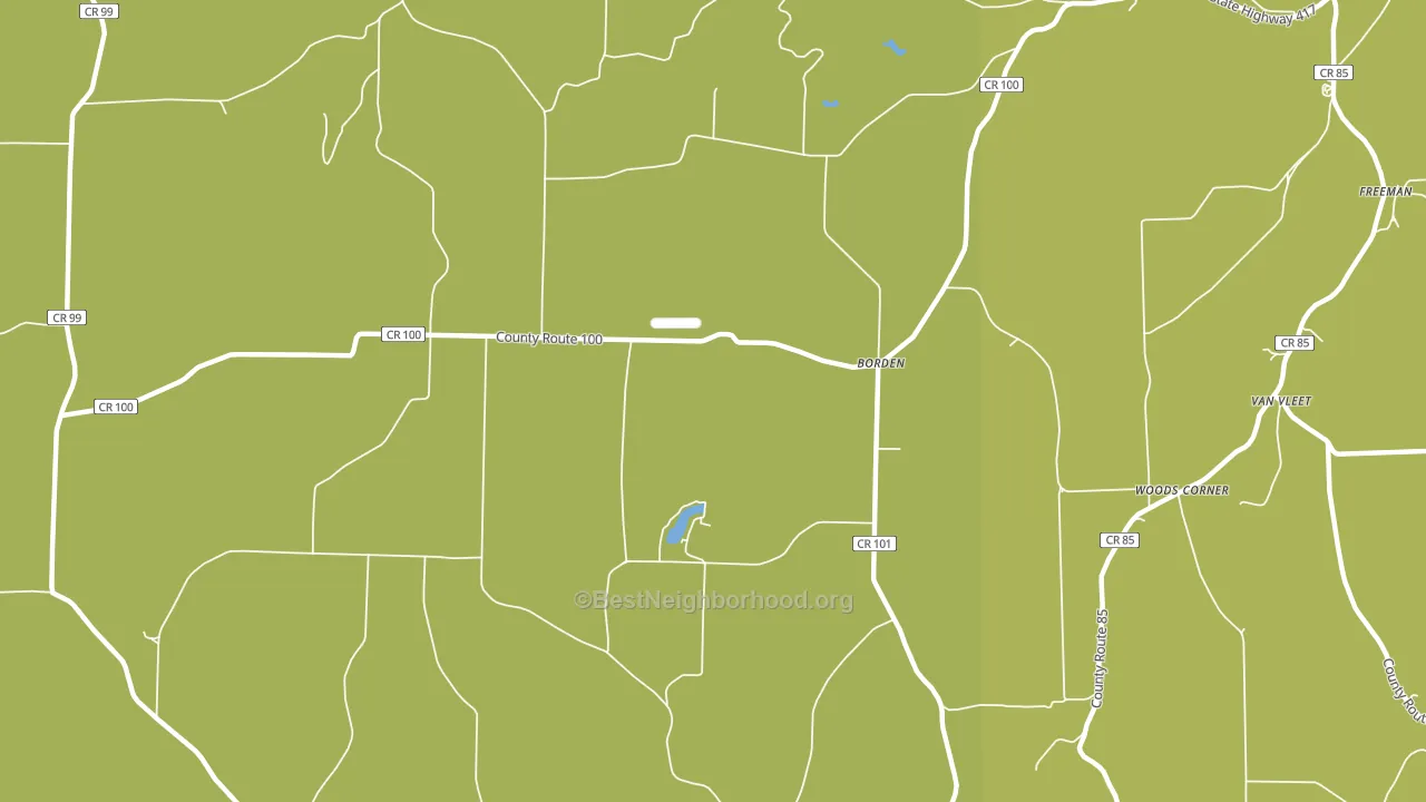 Borden, NY block-group voter-turnout map