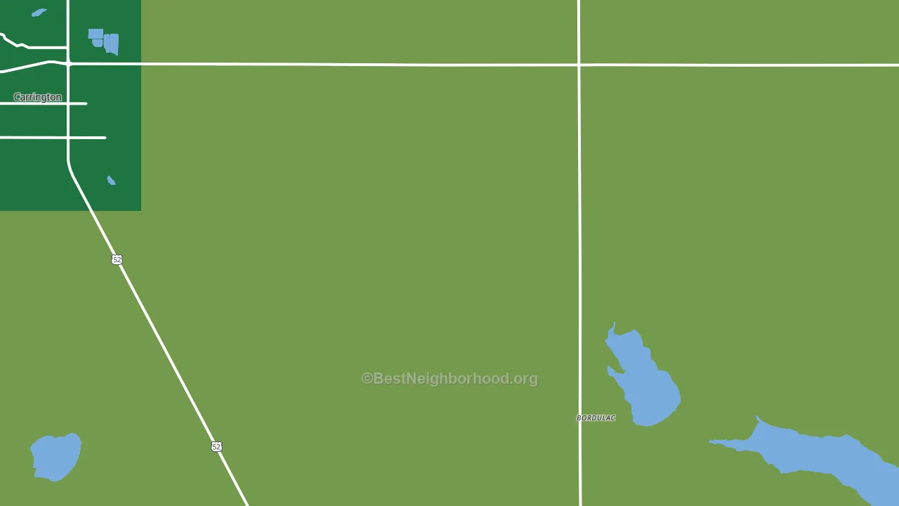 Bordulac, ND block-group voter-turnout map