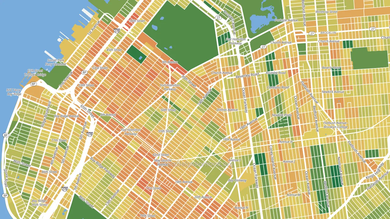 Borough Park, Brooklyn, NY block-group voter-turnout map