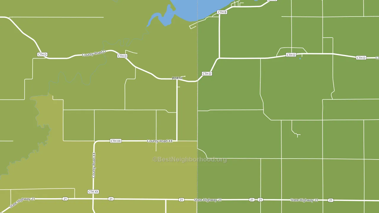 Borth, WI block-group voter-turnout map