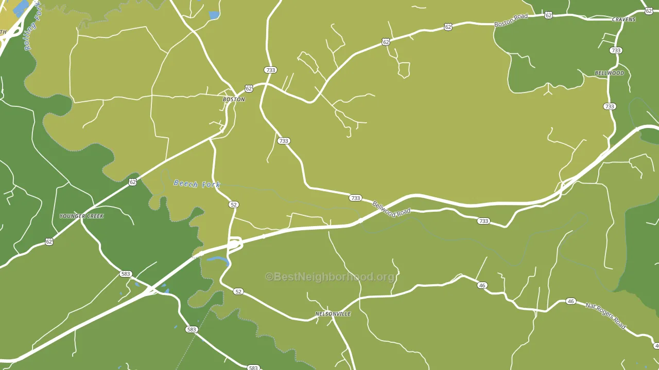 Boston, KY block-group voter-turnout map