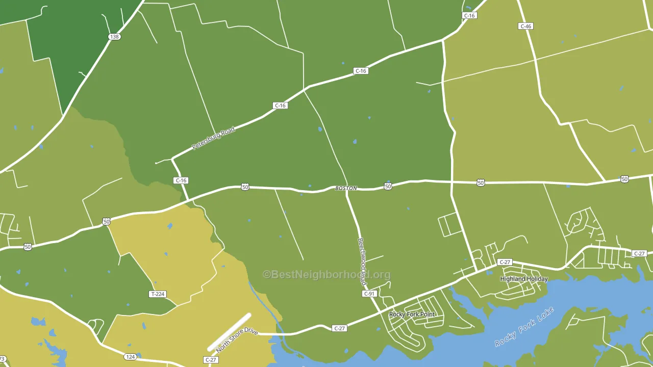 Boston, OH block-group voter-turnout map