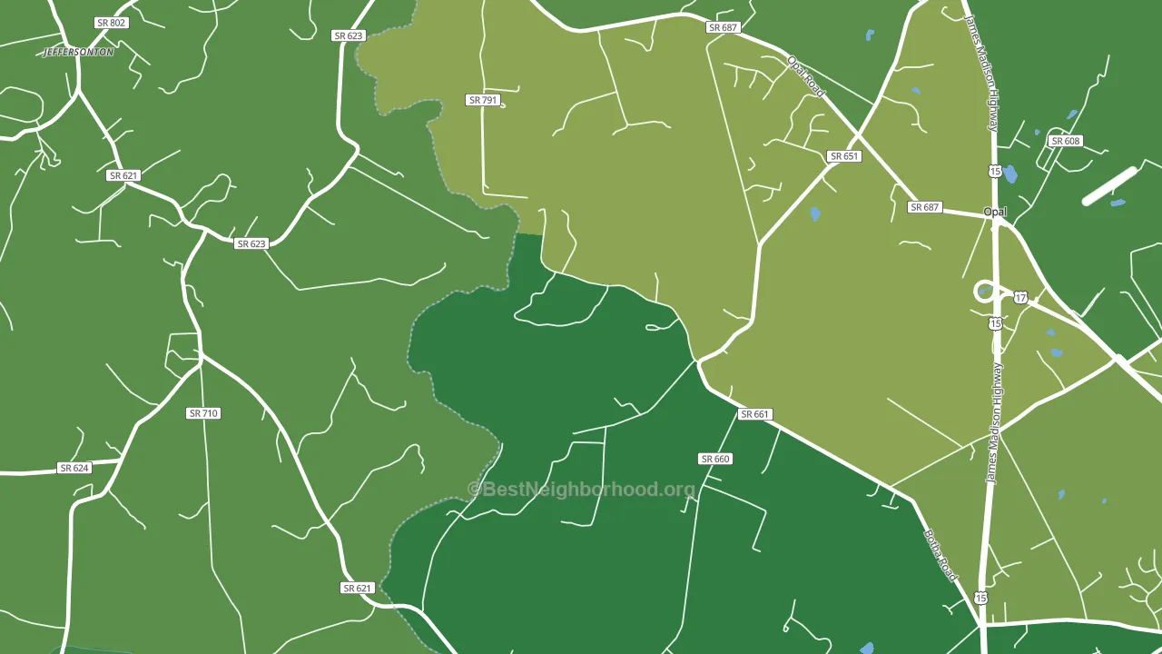 Botha, VA block-group voter-turnout map