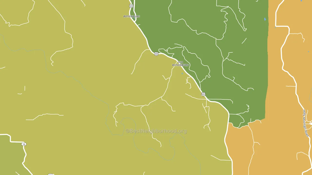 Botkinburg, AR block-group voter-turnout map
