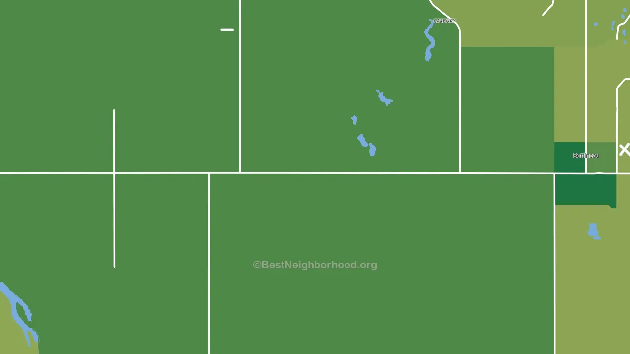 Bottineau County, ND block-group voter-turnout map