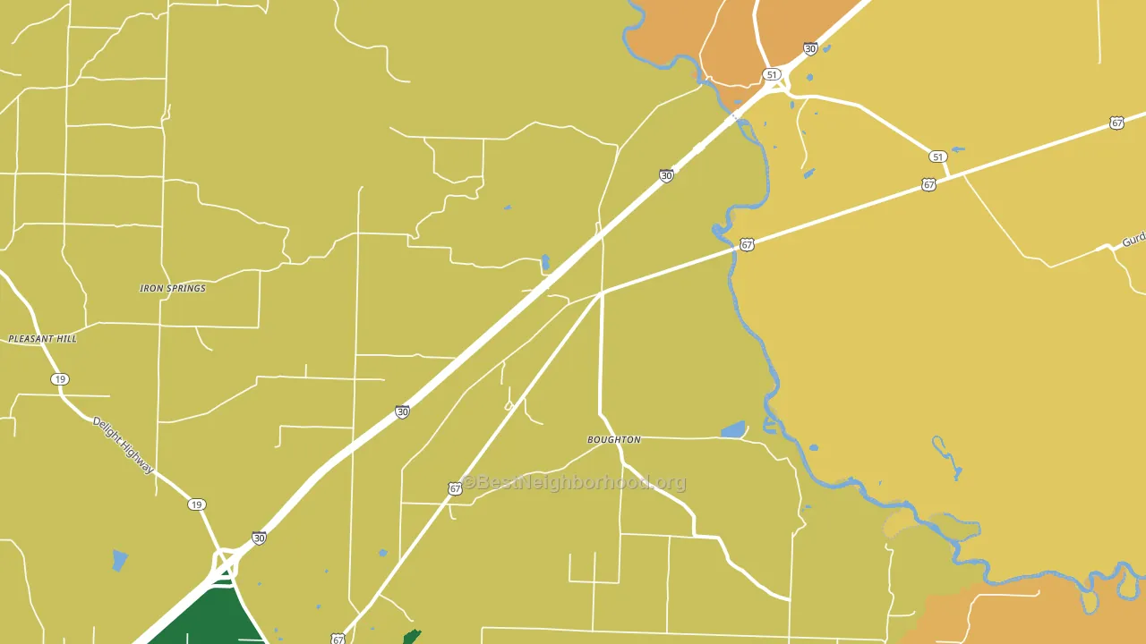 Boughton, AR block-group voter-turnout map