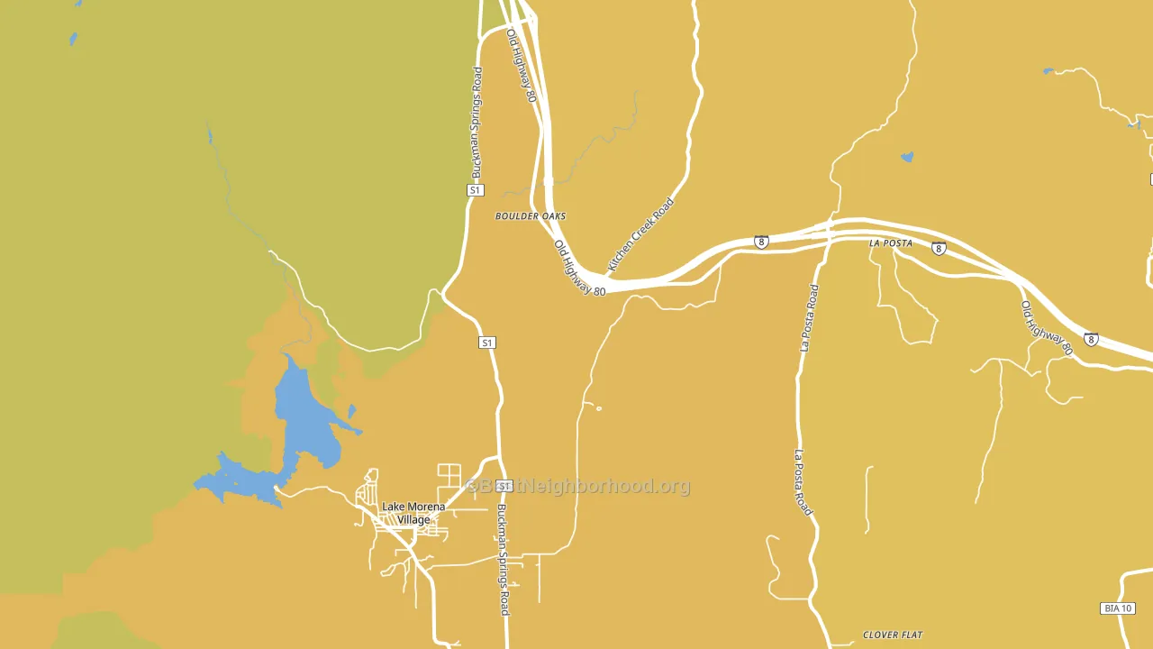 Boulder Oaks, CA block-group voter-turnout map