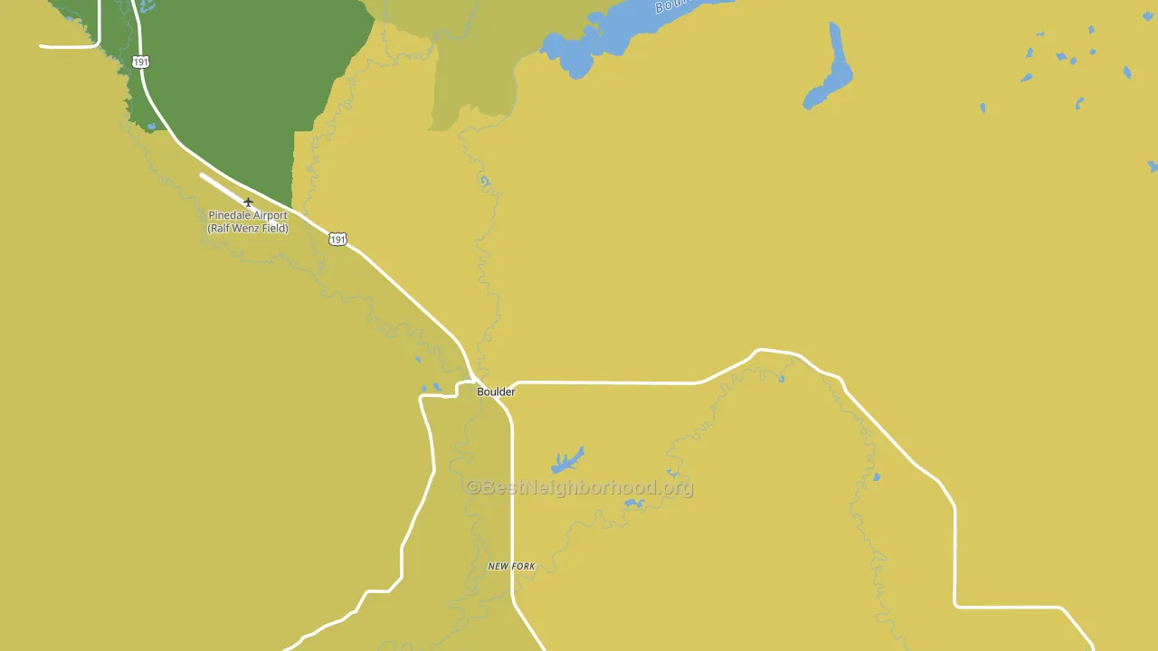 Boulder, WY block-group voter-turnout map