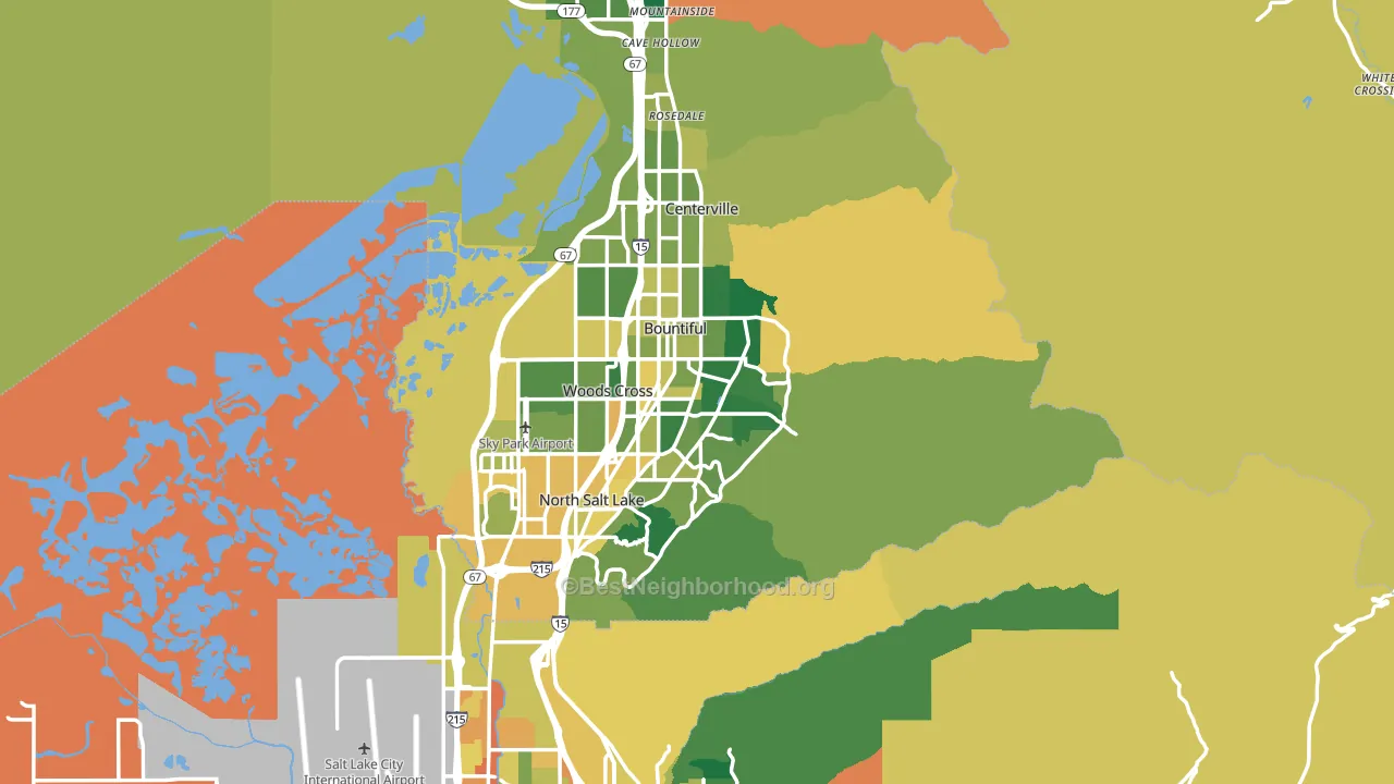 Bountiful, UT block-group voter-turnout map
