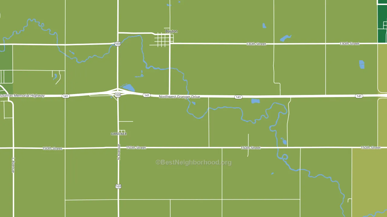 Bouton, IA block-group voter-turnout map