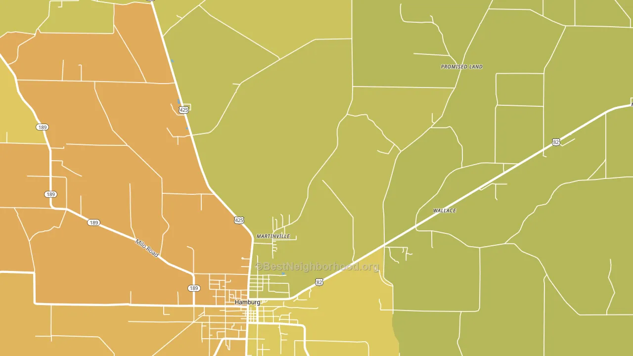 Bovine, AR block-group voter-turnout map