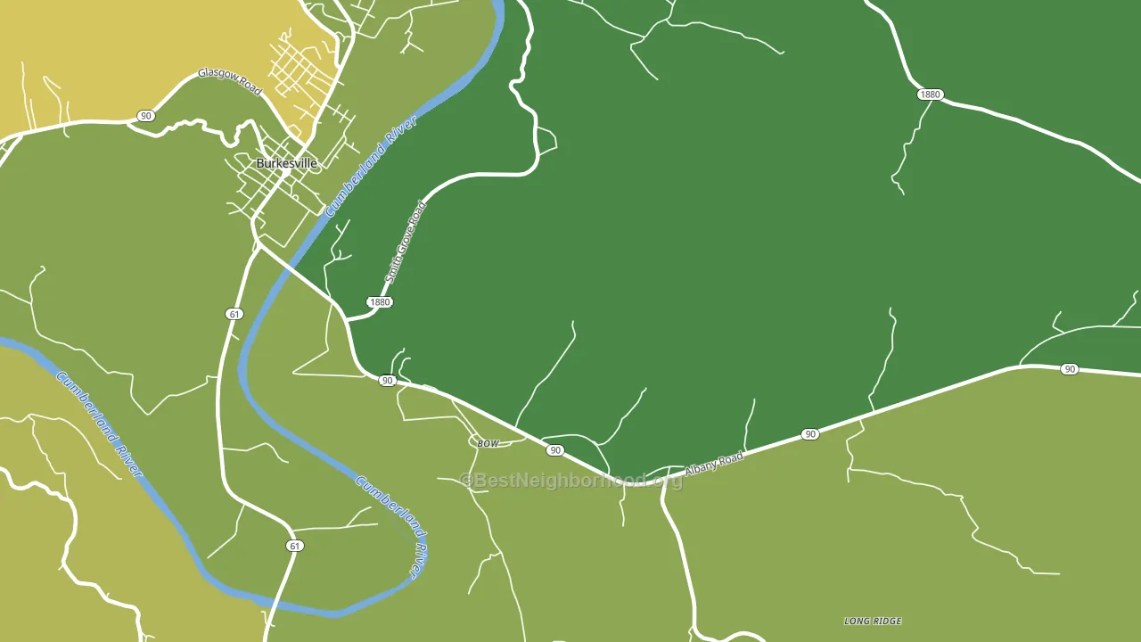 Bow, KY block-group voter-turnout map
