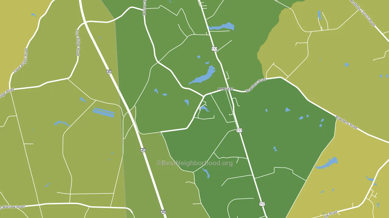 Bowdens, NC block-group voter-turnout map