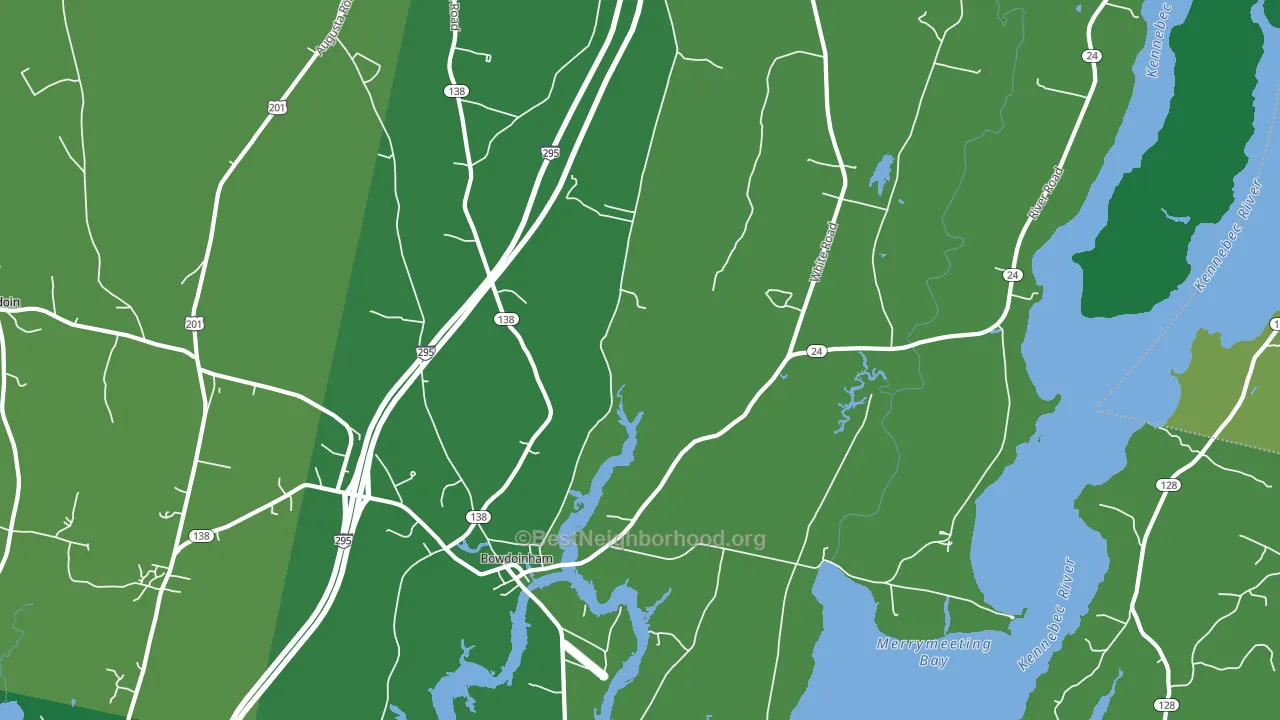 Bowdoinham, ME block-group voter-turnout map