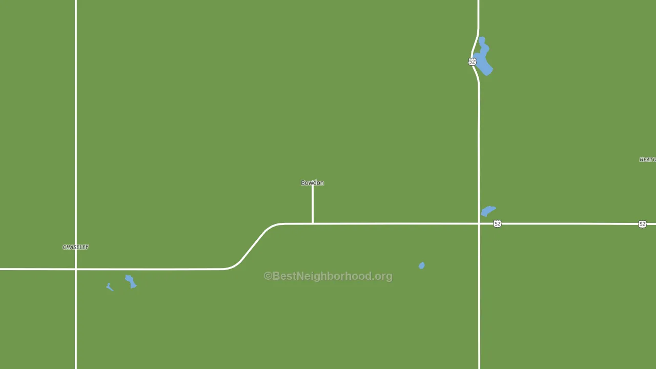Bowdon, ND block-group voter-turnout map