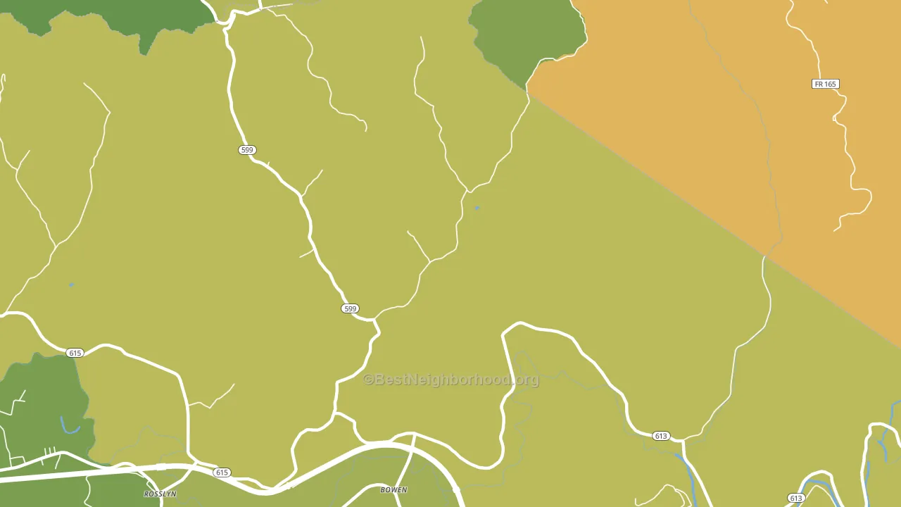 Bowen, KY block-group voter-turnout map