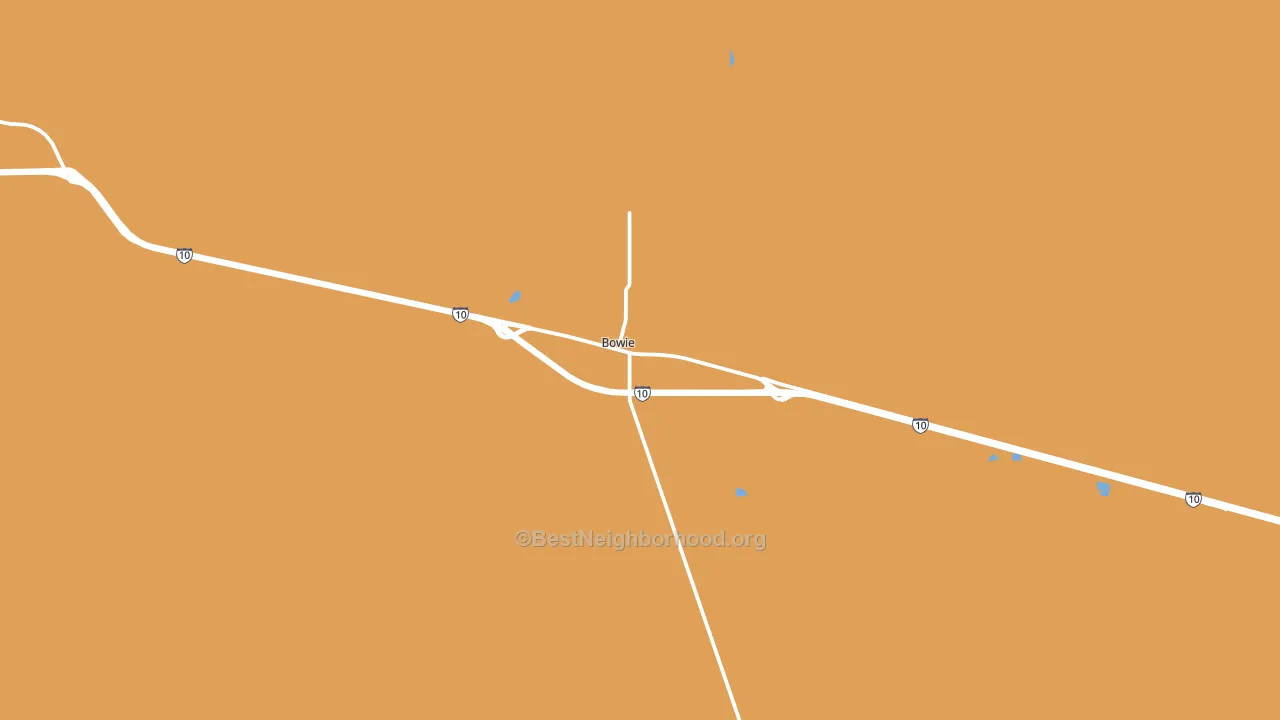 Bowie, AZ block-group voter-turnout map