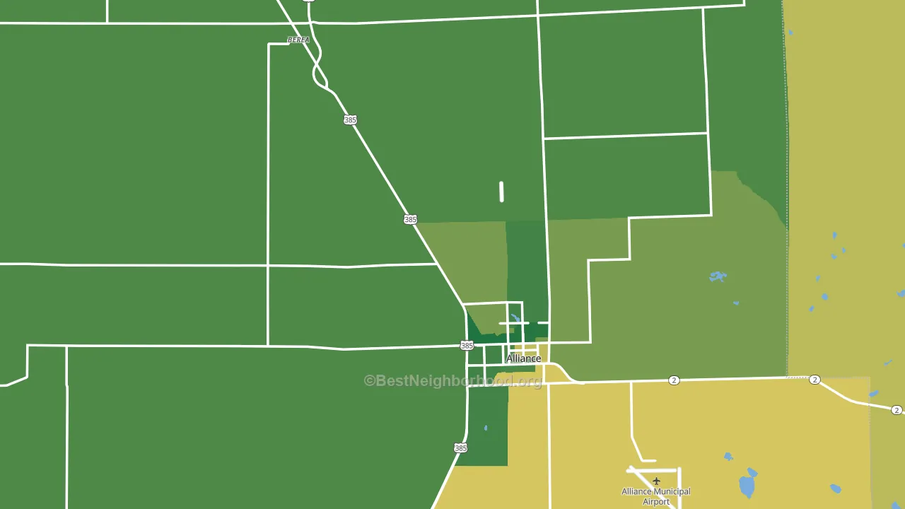 Box Butte County, NE block-group voter-turnout map