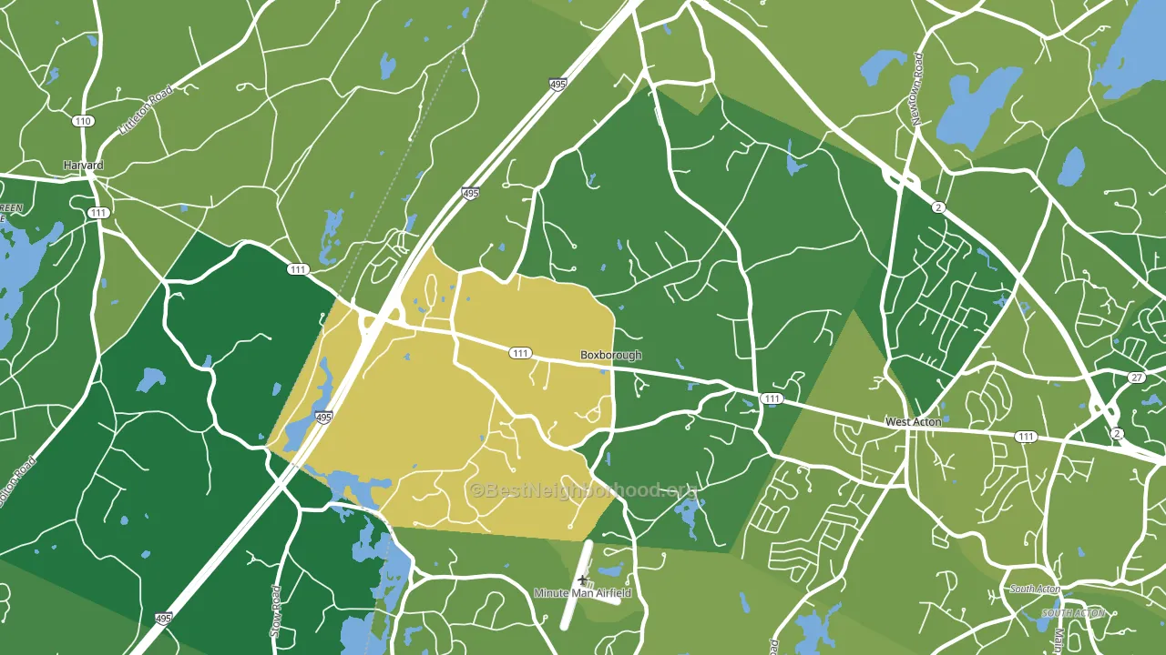 Boxborough, MA block-group voter-turnout map