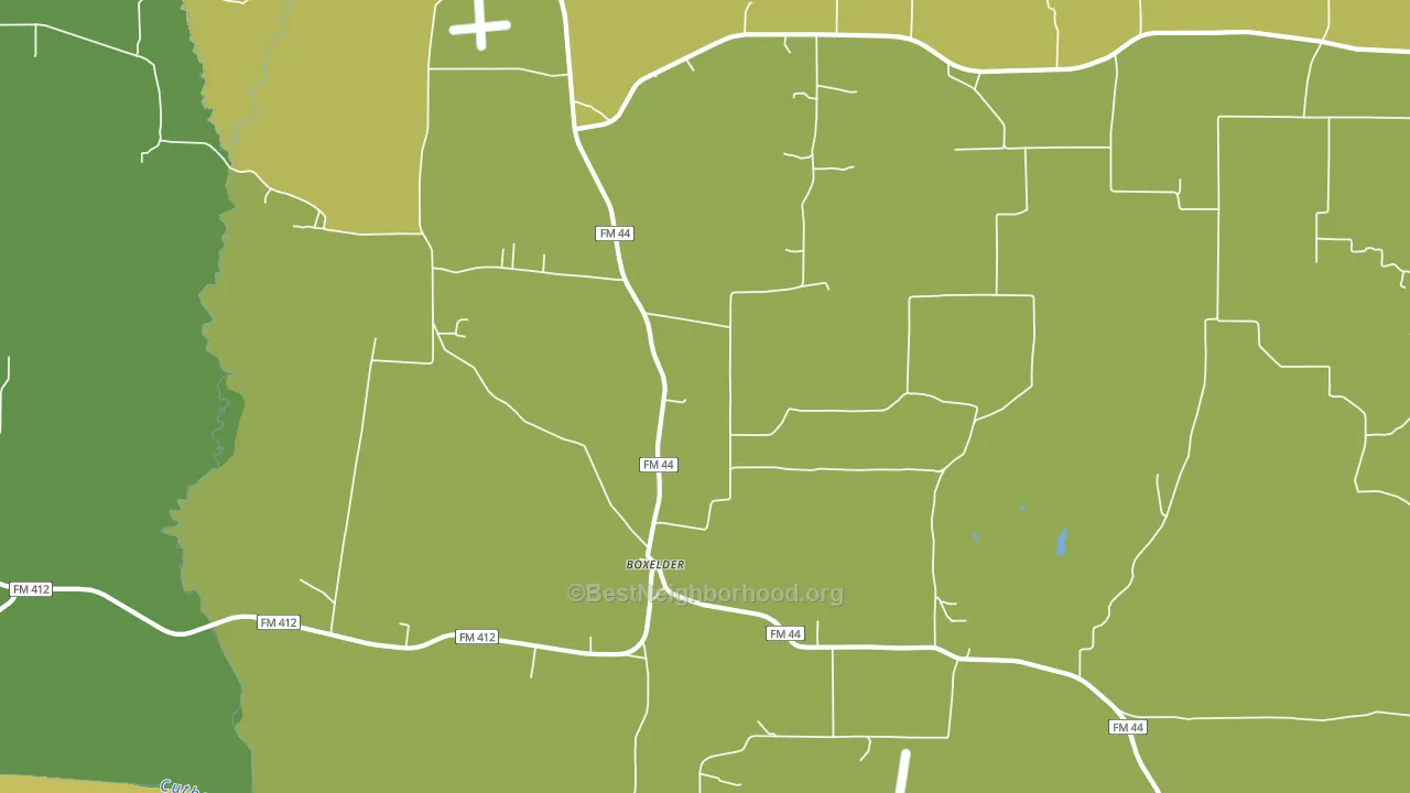 Boxelder, TX block-group voter-turnout map