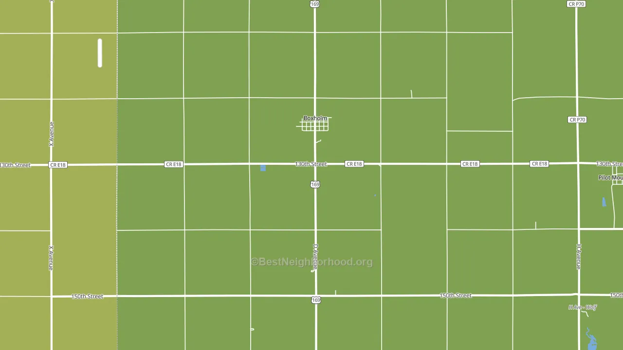 Boxholm, IA block-group voter-turnout map