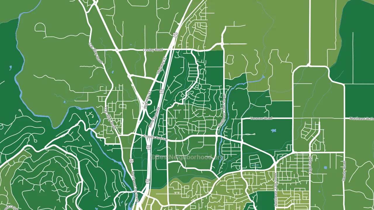Boyd Acres, Bend, OR block-group voter-turnout map