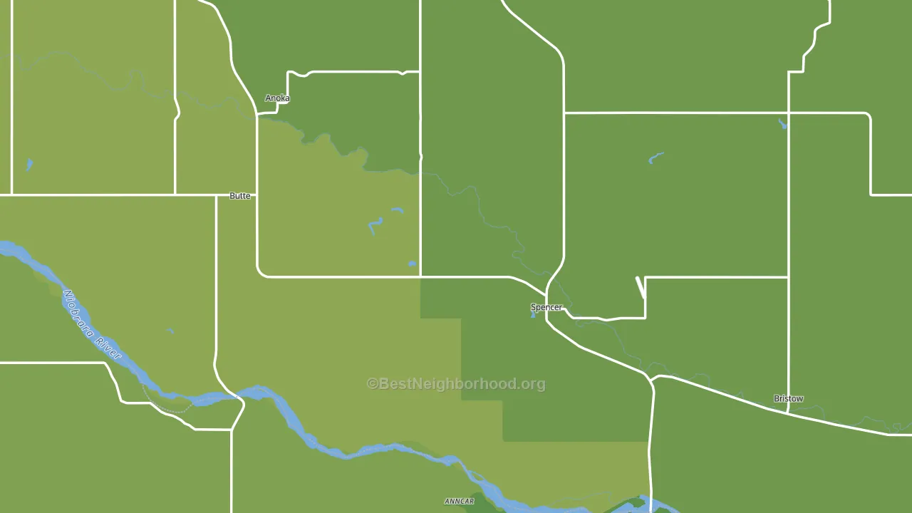 Boyd County, NE block-group voter-turnout map