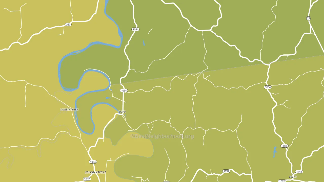Boyd, KY block-group voter-turnout map