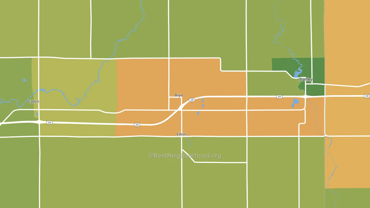Boyd, WI block-group voter-turnout map