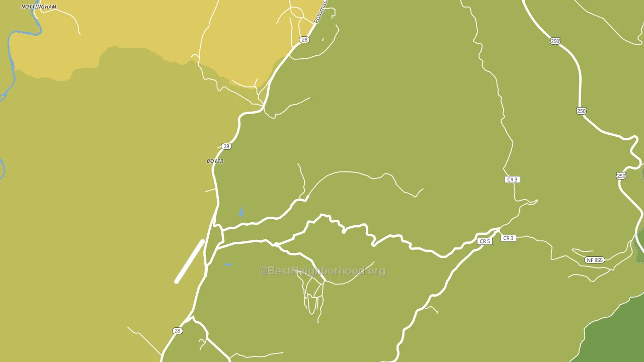 Boyer, WV block-group voter-turnout map