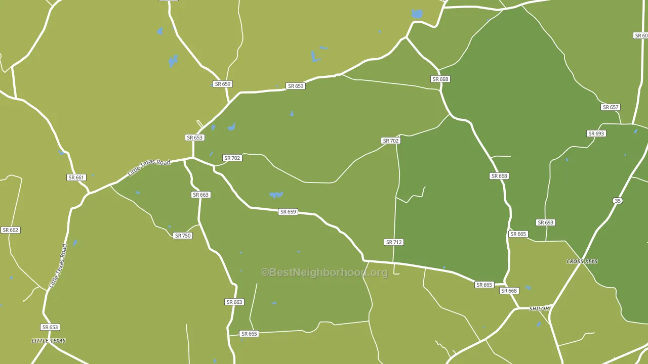 Boykins and Branchville, VA block-group voter-turnout map