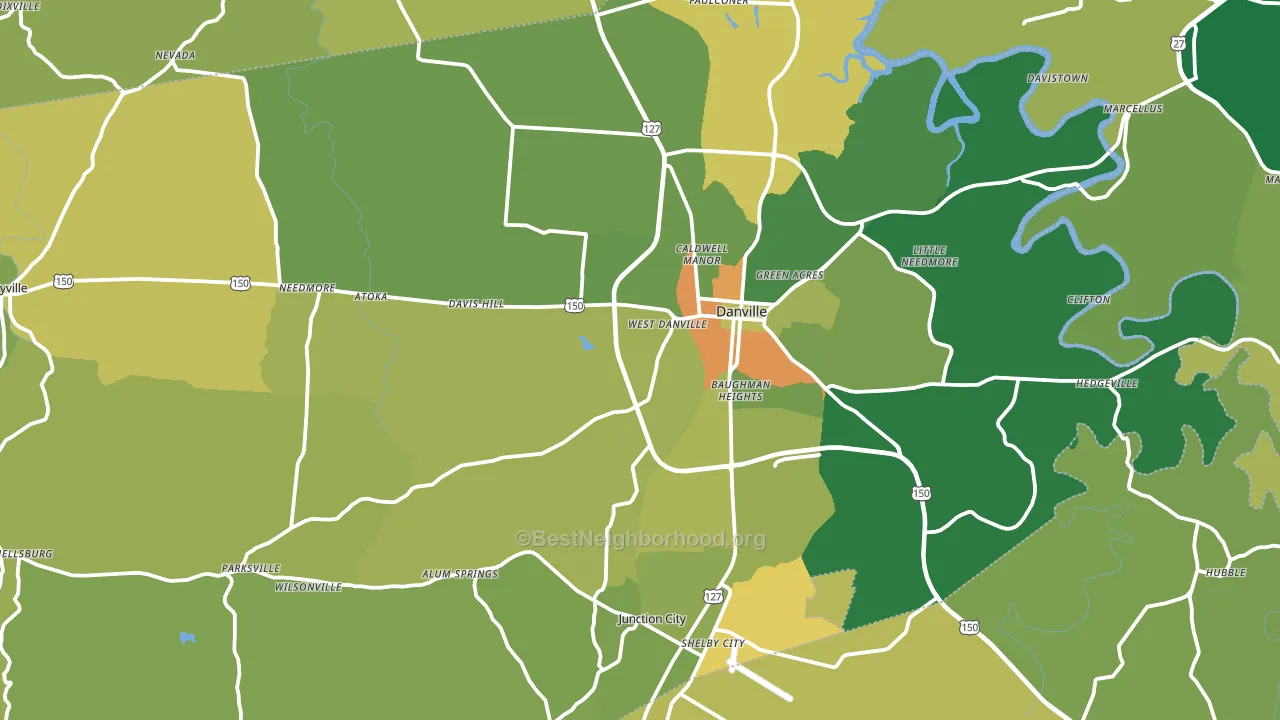 Boyle County, KY block-group voter-turnout map