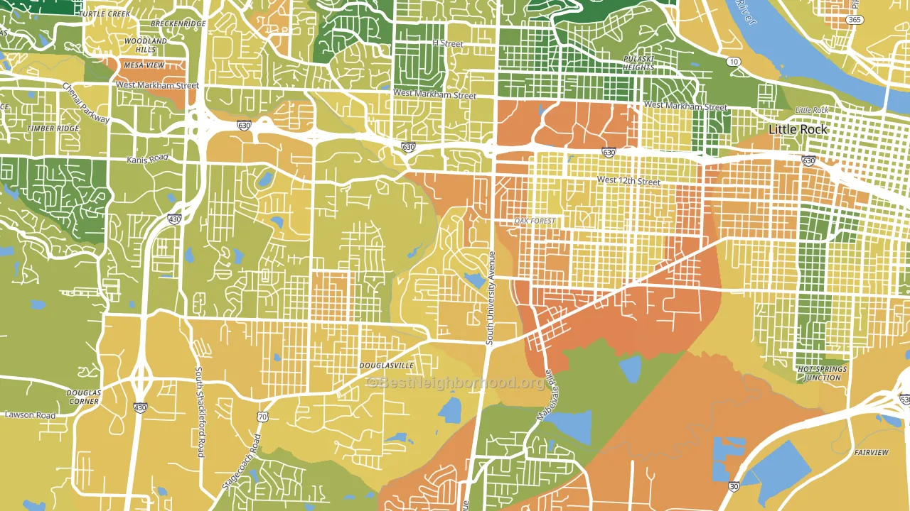 Boyle Park, Little Rock, AR block-group voter-turnout map