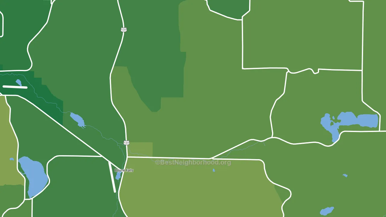 Boyne Falls, MI block-group voter-turnout map