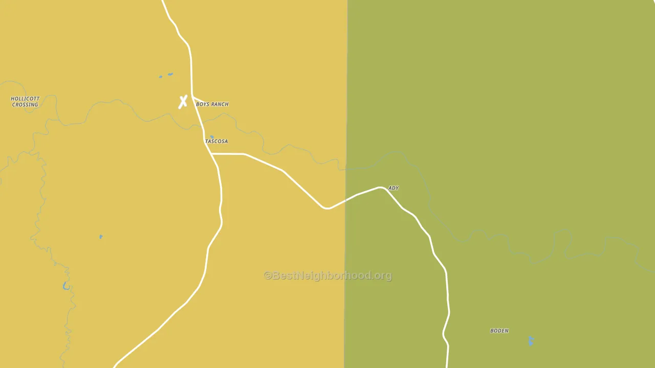Boys Ranch, TX block-group voter-turnout map