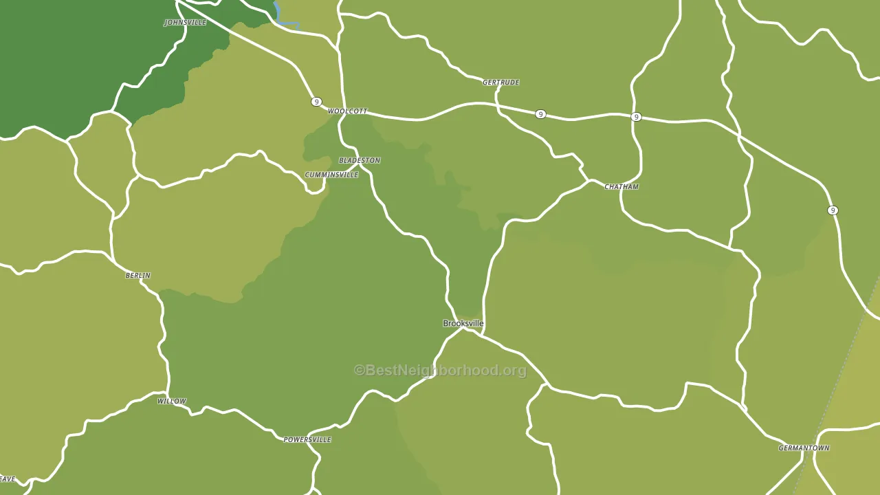 Bracken County, KY block-group voter-turnout map