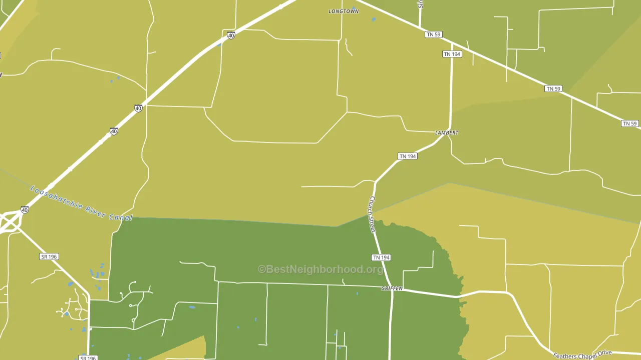 Braden, TN block-group voter-turnout map