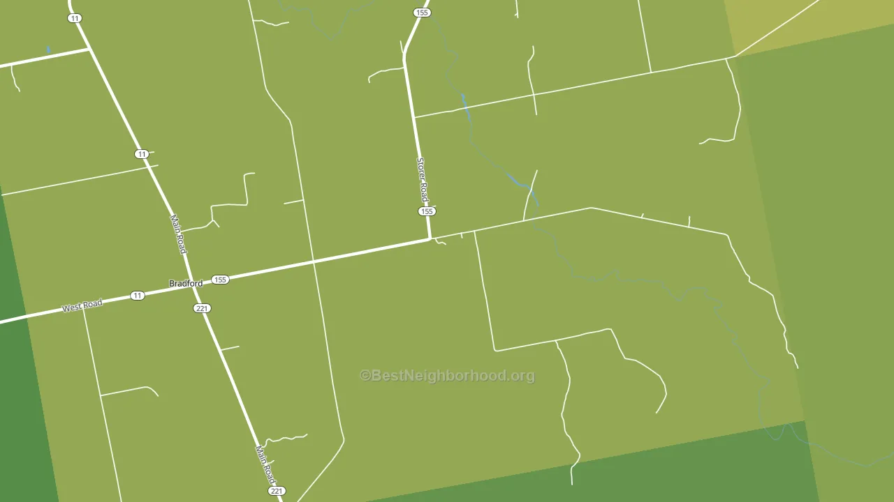 Bradford Center, ME block-group voter-turnout map