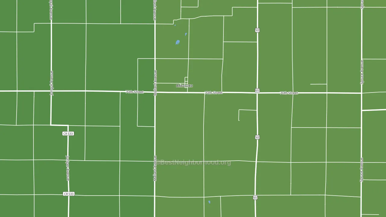 Bradford, IA block-group voter-turnout map