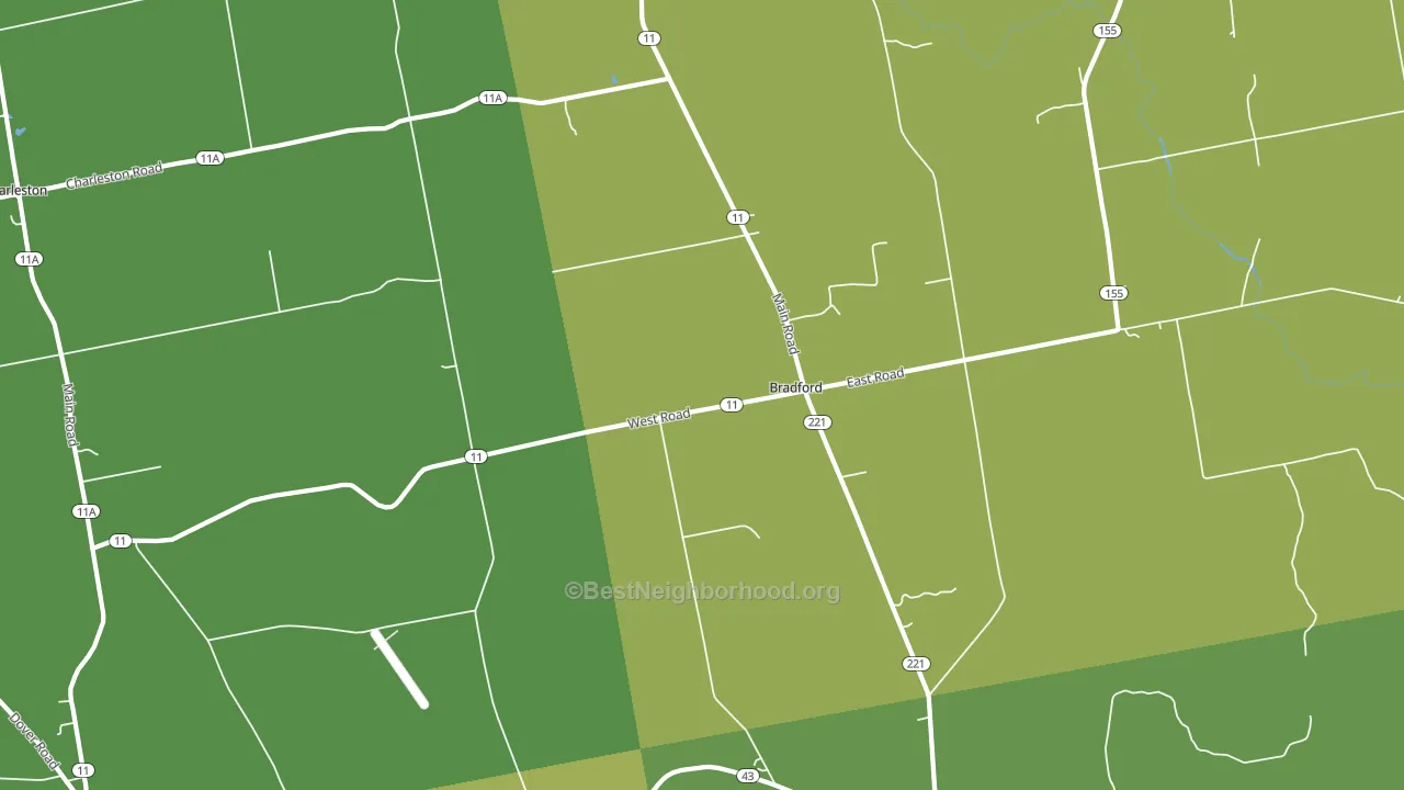 Bradford, ME block-group voter-turnout map