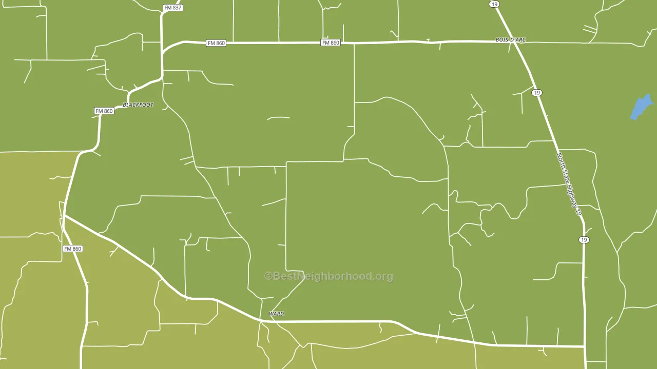 Bradford, TX block-group voter-turnout map