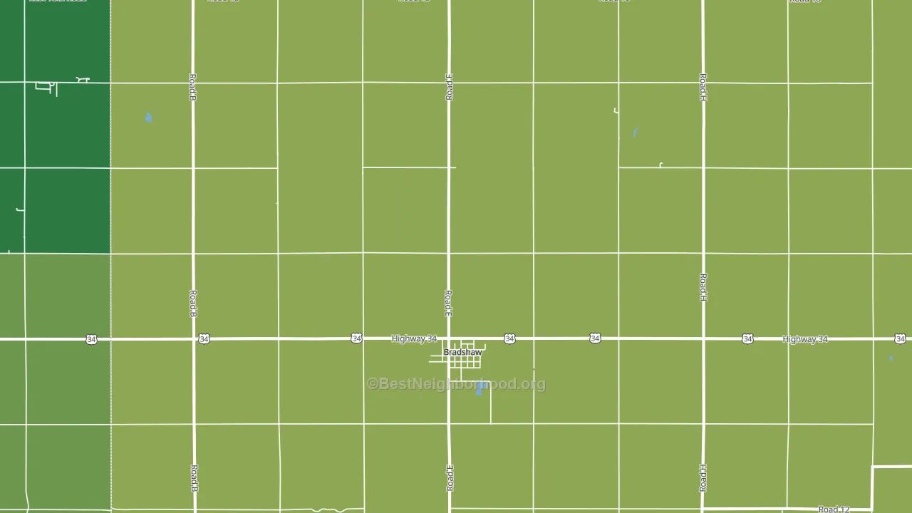 Bradshaw, NE block-group voter-turnout map