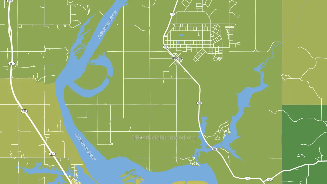 Braggs, OK block-group voter-turnout map