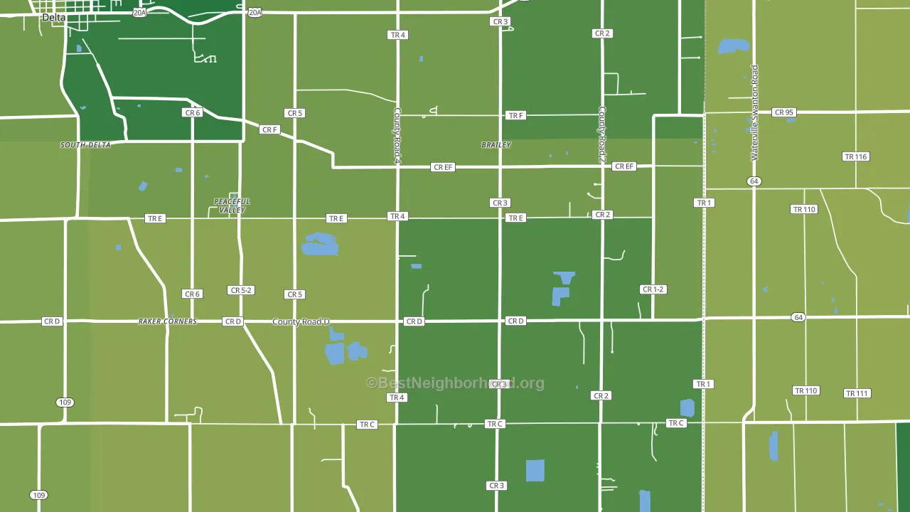 Brailey, OH block-group voter-turnout map