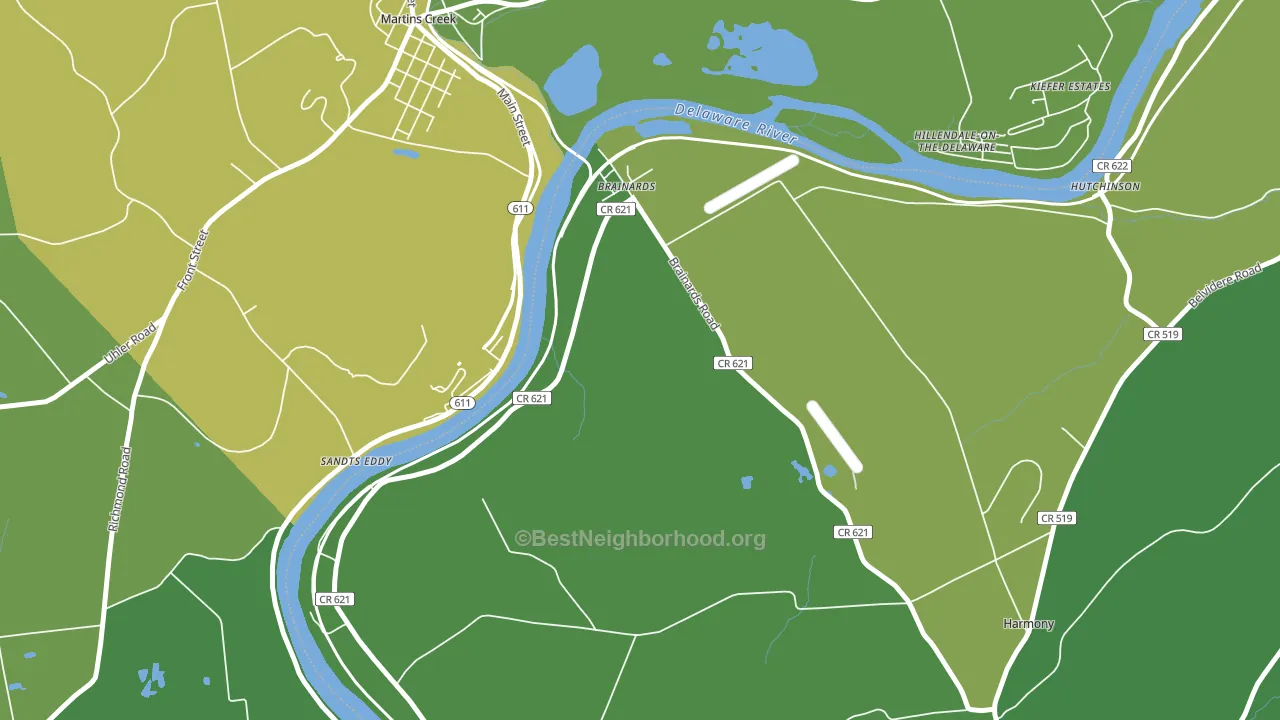 Brainards, NJ block-group voter-turnout map